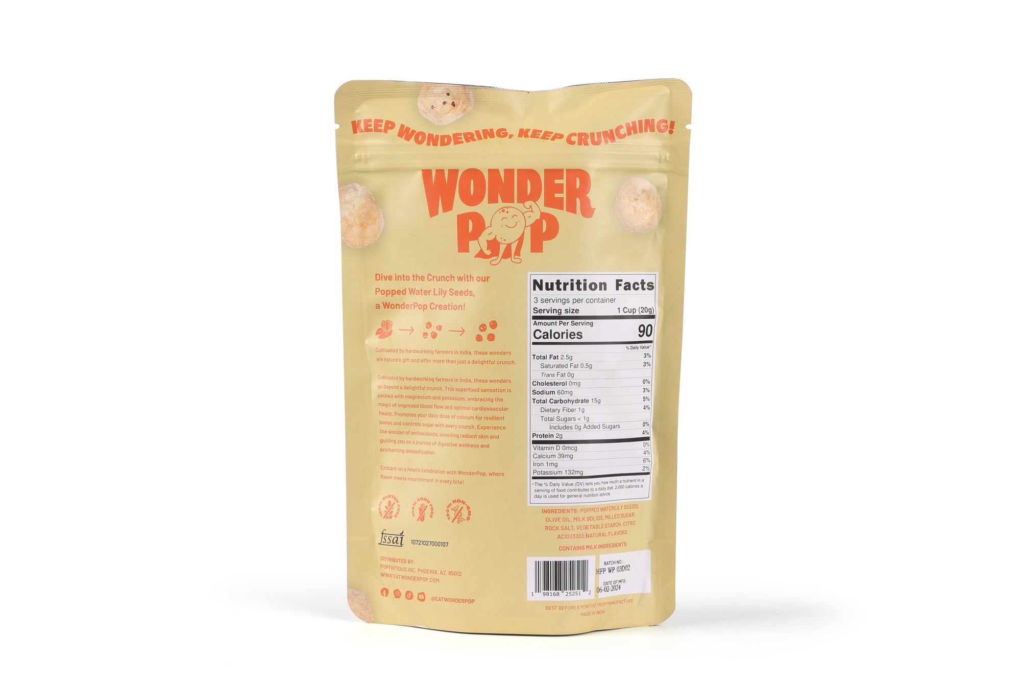 White Cheddar Popped Water Lily Seeds