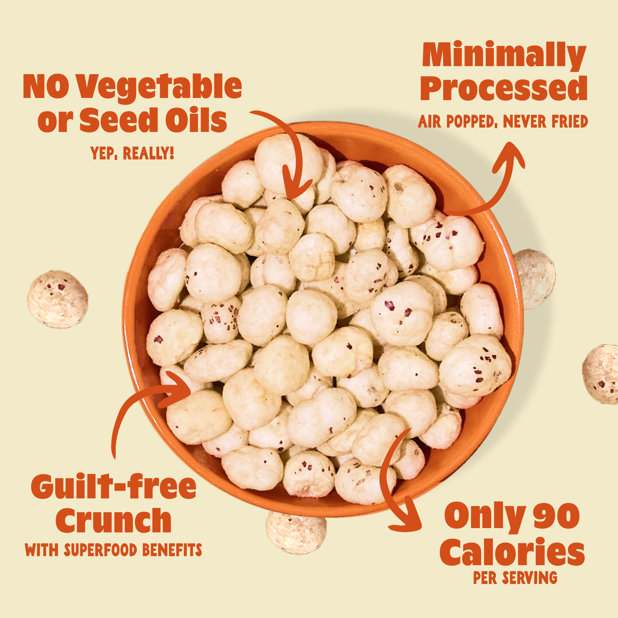 White Cheddar Popped Water Lily Seeds